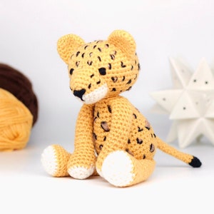 Leopard Crochet Pattern PDF Crochet Leopard Amigurumi Pattern Crochet Cheetah Crochet Jaguar Pattern Amigurumi Leopard Pattern UK/US image 1