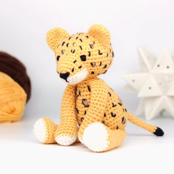 Leopard Crochet Pattern PDF - Crochet Leopard Amigurumi Pattern - Crochet Cheetah Crochet Jaguar Pattern - Amigurumi Leopard Pattern - UK/US
