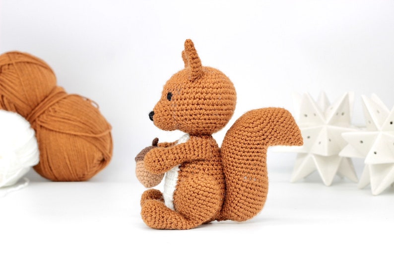 Red Squirrel Crochet Pattern PDF Easy Crochet Squirrel Amigurumi Pattern Amigurumi Squirrel Pattern Animal Crochet Animal Pattern UK/US image 5