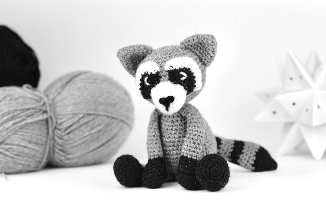 Raccoon Crochet Pattern PDF Crochet Raccoon Amigurumi Etsy UK