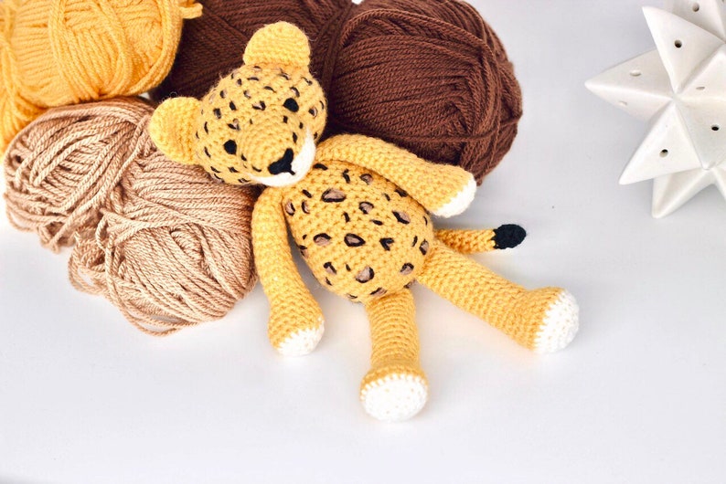 Leopard Crochet Pattern PDF Crochet Leopard Amigurumi Pattern Crochet Cheetah Crochet Jaguar Pattern Amigurumi Leopard Pattern UK/US image 3