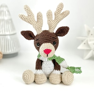 Amigurumi Christmas Crochet Patterns x4 PDF Santa Reindeer Snowman Elf Crochet Christmas Amigurumi Pattern Easy Crochet Toy UK/US image 2