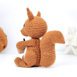 Red Squirrel Crochet Pattern PDF Easy Crochet Squirrel Amigurumi Pattern Amigurumi Squirrel Pattern Animal Crochet Animal Pattern UK/US image 3