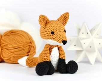 Fox Crochet Pattern PDF - Easy Crochet Fox Amigurumi Pattern - Amigurumi Fox Pattern - Crochet Toy Animal Crochet Animal Pattern - UK/Au/US