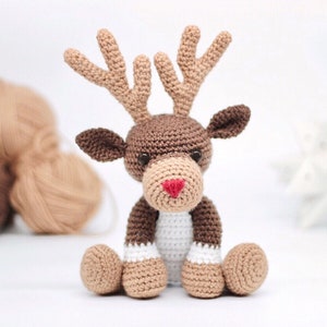 Reindeer Crochet Pattern PDF - Crochet Reindeer Amigurumi Pattern - Amigurumi Reindeer Pattern - Christmas Crochet Christmas Pattern -UK/US