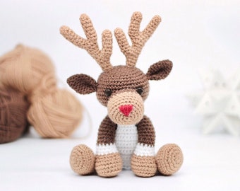 Reindeer Crochet Pattern PDF - Crochet Reindeer Amigurumi Pattern - Amigurumi Reindeer Pattern - Christmas Crochet Christmas Pattern -UK/US