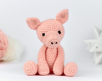 Pig Crochet Pattern PDF - Easy Crochet Pig Amigurumi Pattern - Amigurumi Pig Pattern - Animal Crochet Animal Pattern - Download UK/Au/US