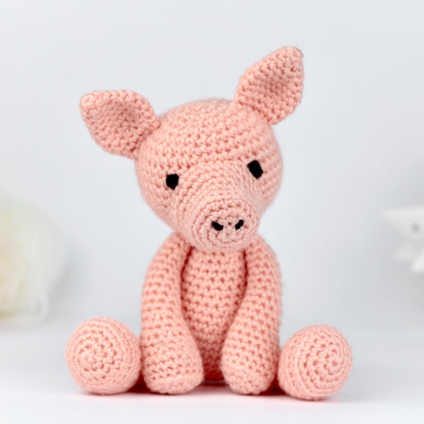 Cochon Crochet Pattern PDF - Easy Crochet Pig Amigurumi Pattern - Amigurumi Pig Pattern - Animal Crochet Animal Pattern - Télécharger UK/Au/US