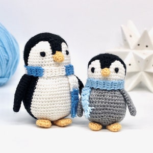 Penguin Crochet Pattern PDF Easy Crochet Penguin Amigurumi Pattern Amigurumi Penguin Pattern Christmas Crochet Christmas Pattern UK/US image 1
