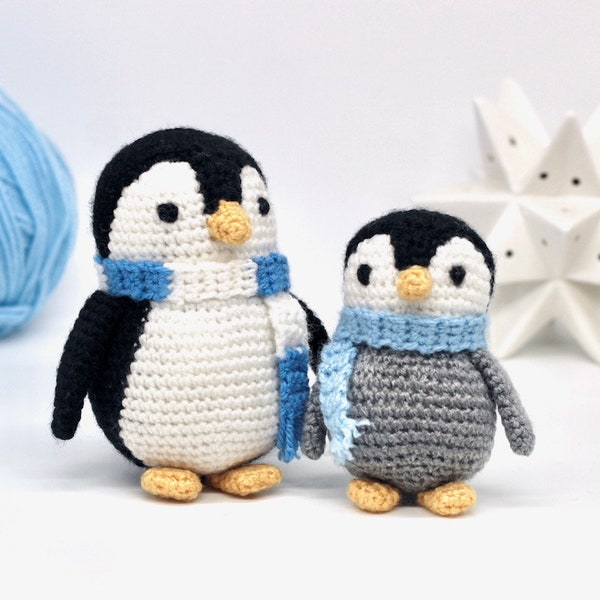 Pinguin Häkelanleitung PDF- Einfache Häkelanleitung Pinguin Amigurumi Häkelanleitung - Amigurumi Pinguin Häkelanleitung Weihnachten