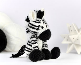 Zebra haakpatroon PDF - Gemakkelijk gehaakt Zebra Amigurumi patroon - Amigurumi Zebra patroon - Dierengehaakt dierenpatroon - UK/Au/US