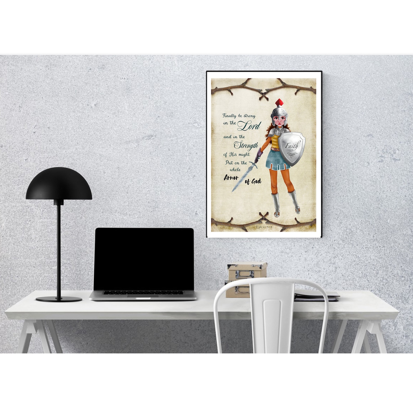 Art Print Armor of God Wall Decor Faith Christian Gift Etsy