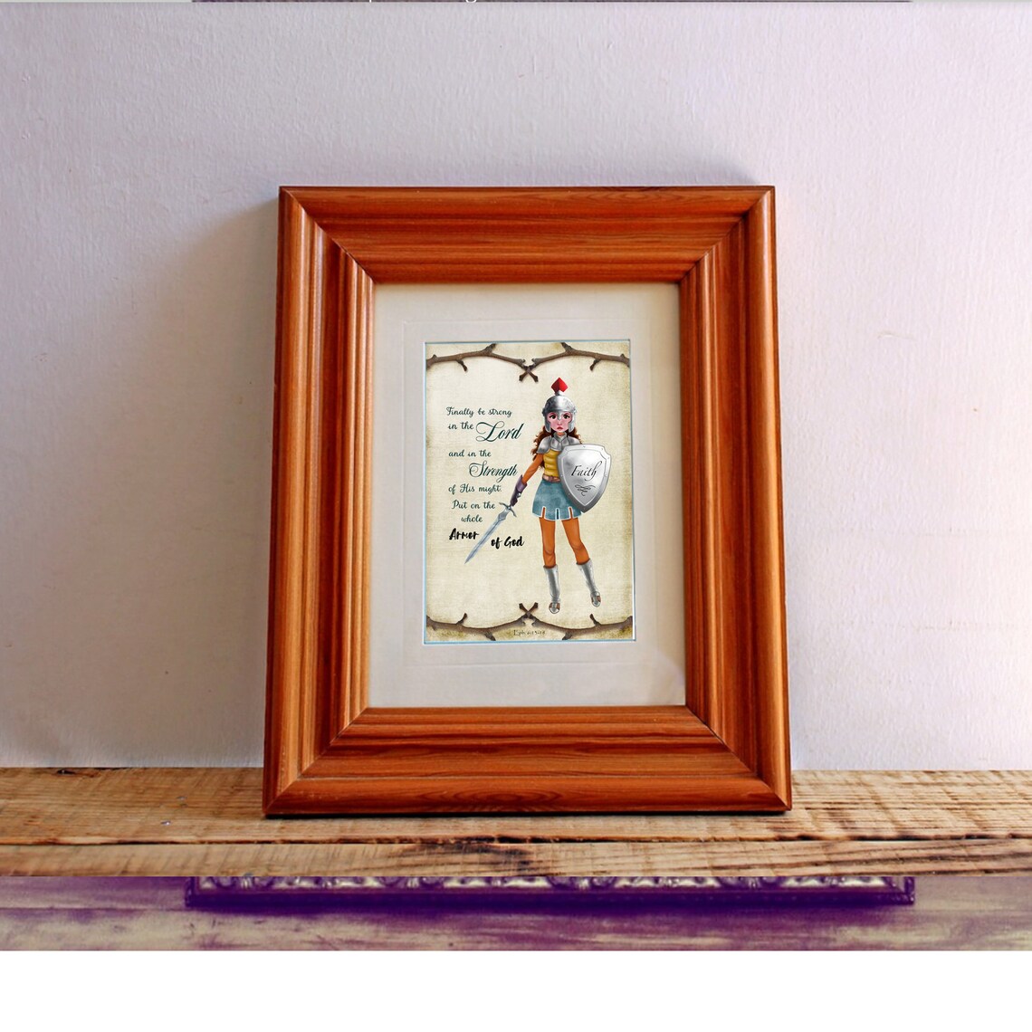 Art Print Armor of God Wall Decor Faith Christian Gift Etsy