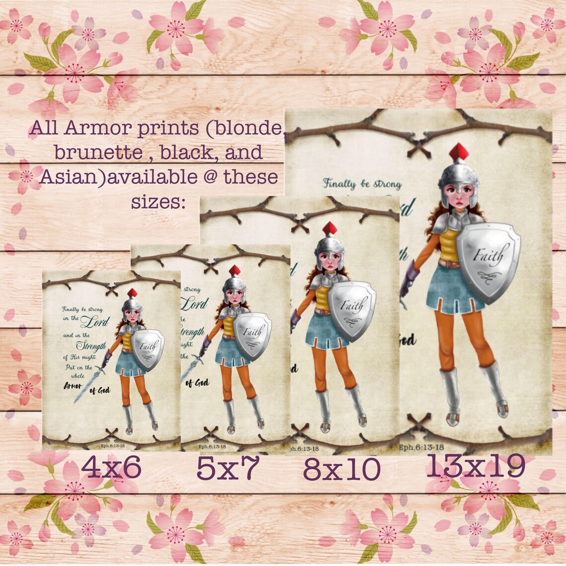 Art Print Armor of God Wall Decor Faith Christian Gift Etsy