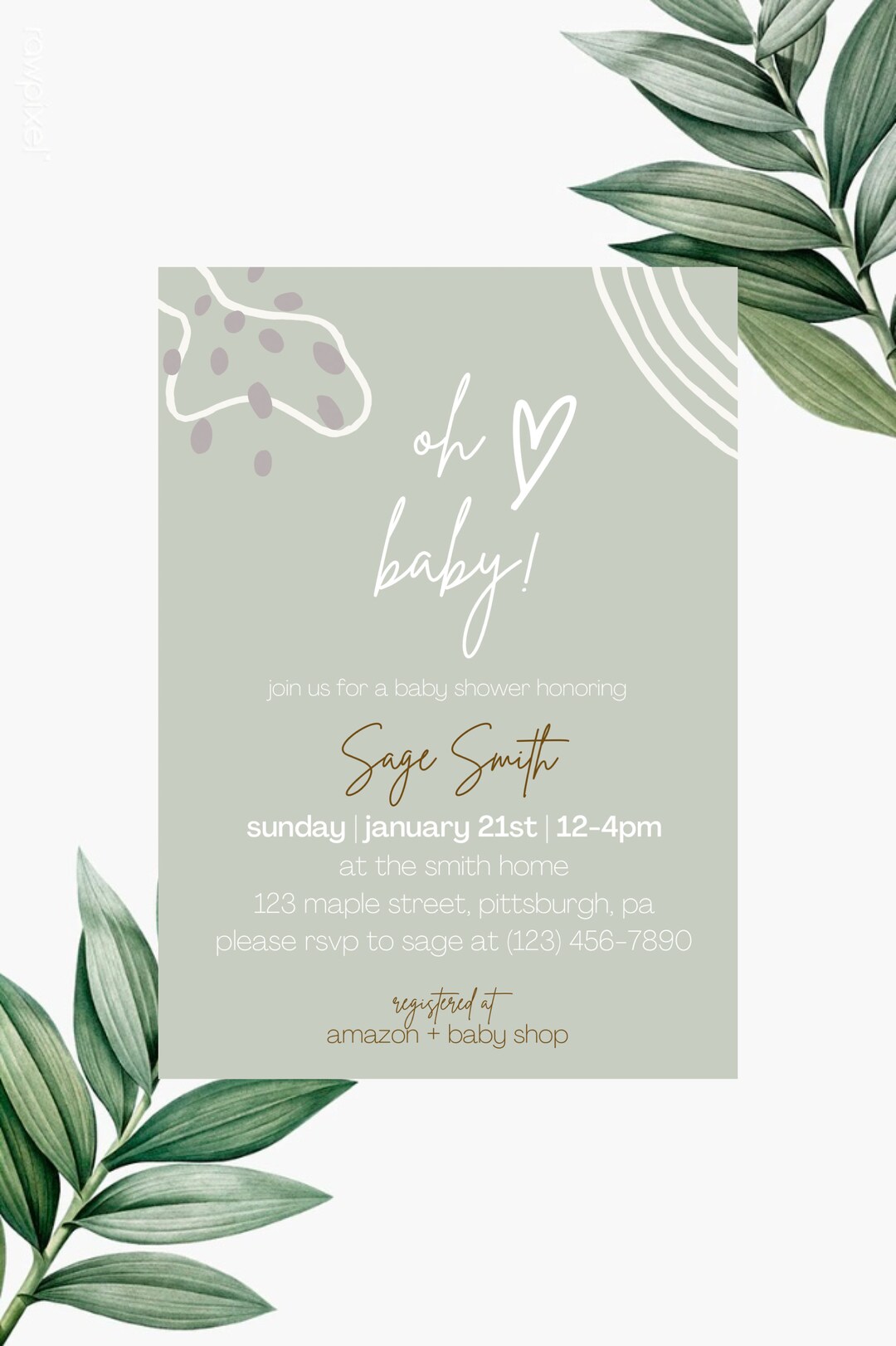 Decorazioni per baby shower verde salvia neutro decorazioni per baby shower Oh Baby Banner oliva salvia oro carta velina pompon nappe di carta ghirlanda per neonate ragazzi genere neutro decorazione