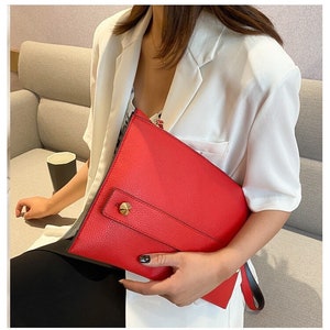 Womens Envelope Clutch bag Red