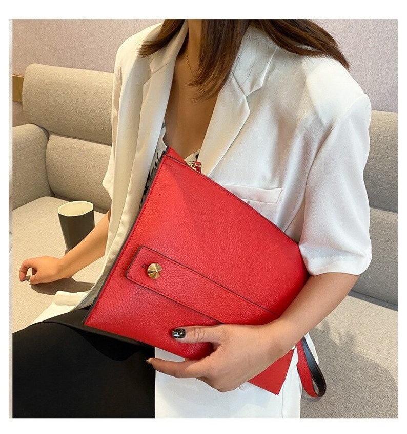 Womens Envelope Clutch bag Red