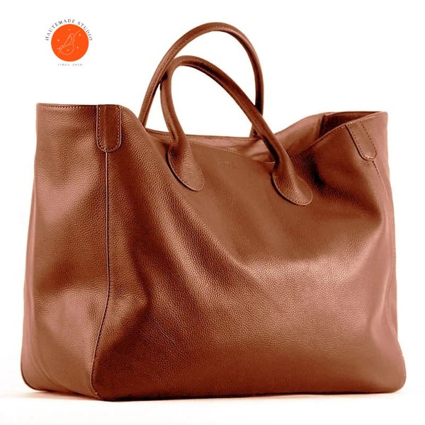 Oversized Leather Bag, Genuine Cowhide Leather bag, Ultra Soft Women’s handbag, Vintage Style Leather bag, gift for her