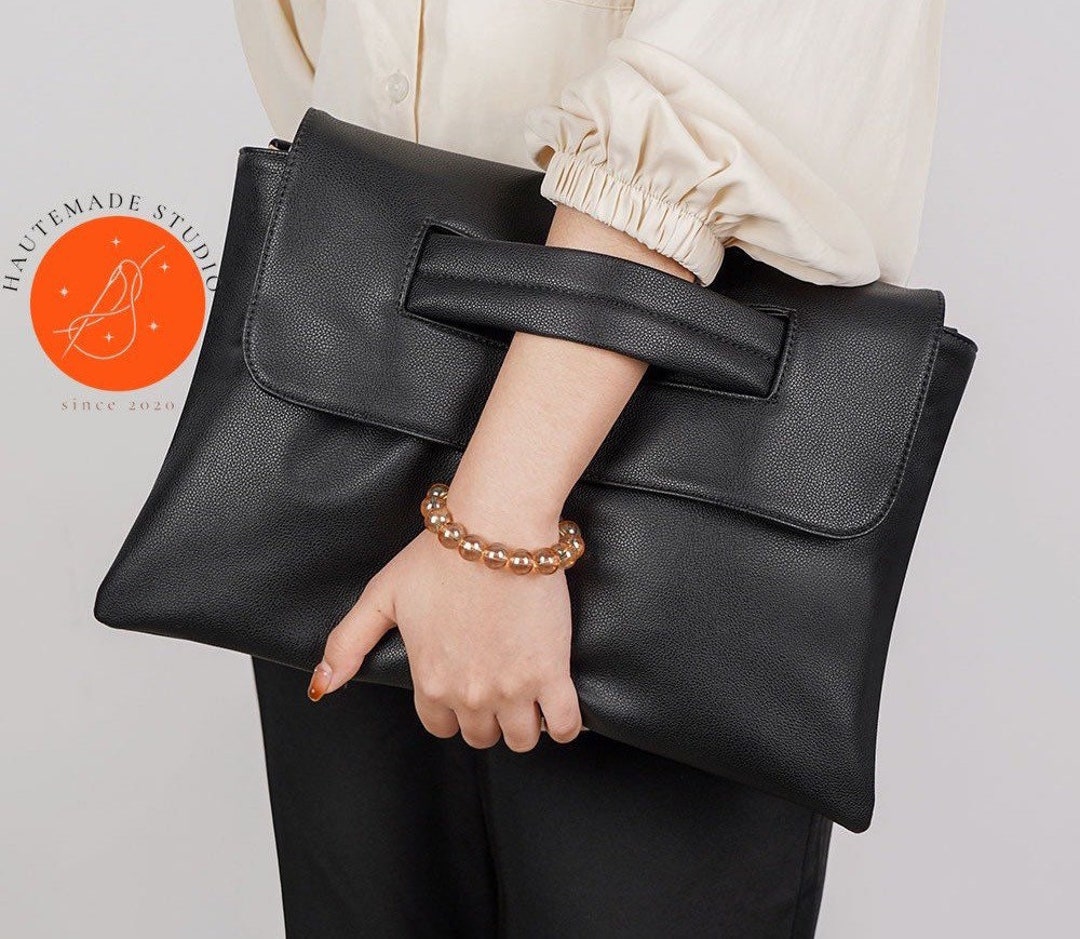 Fashion Women Clutches Oversized PU Leather Envelope Clutch Bag Solid Large Purse Shiny Evening