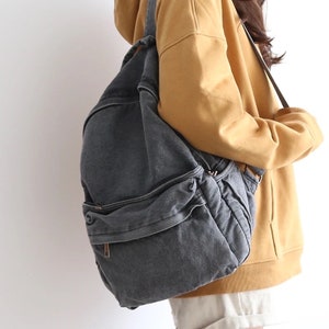 Canvas Backpack , Distrssed Canvas Backpack, Back to School