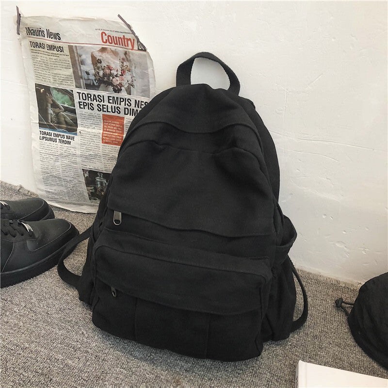 Canvas Backpack for School Travel Backpack - Etsy UK
