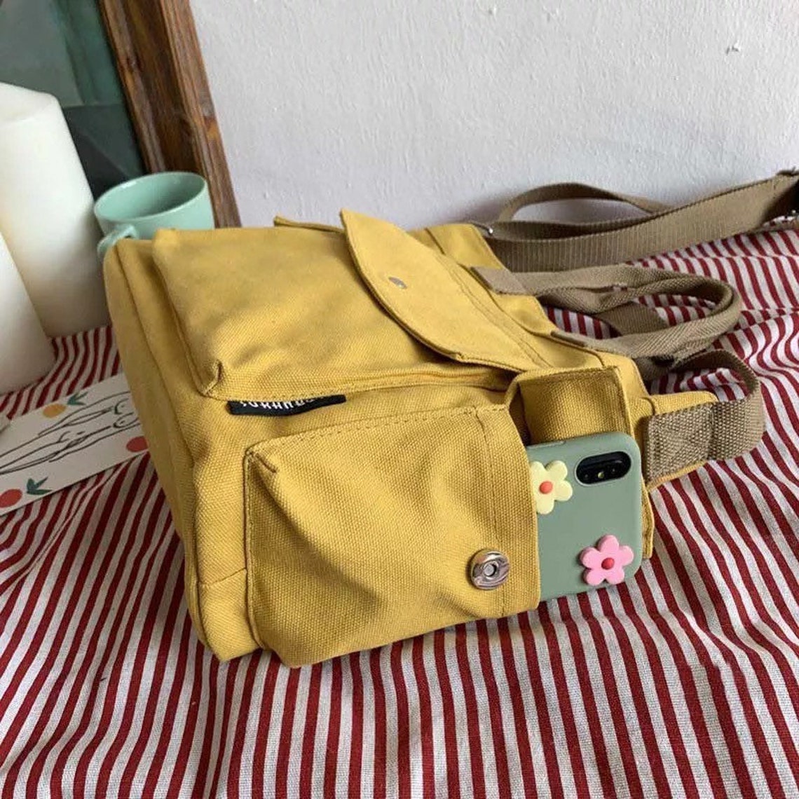 Canvas Tote Bag Bag for School Travel Bag Crossbody Tote Etsy UK