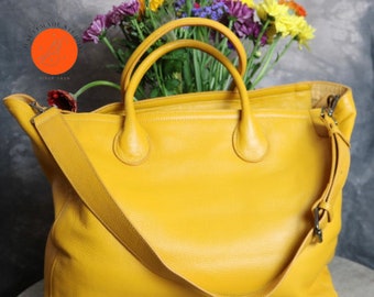 Oversized Leather Bag, Top Handle Bag, Ultra Soft Women’s handbag, Crossbody Leather bag, gift for her, Vintage Bag