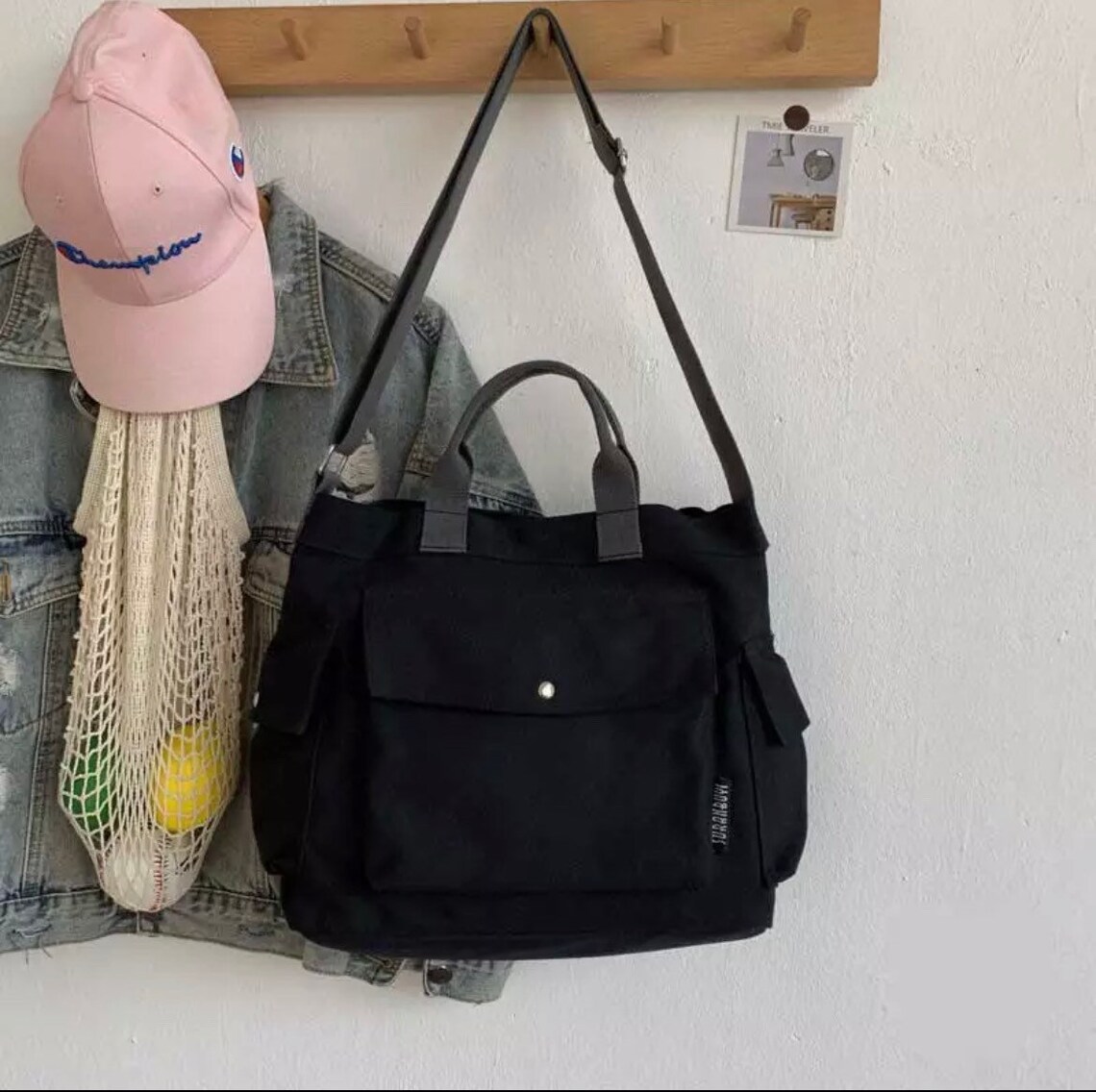 Canvas Tote Bag Bag for School Travel Bag Crossbody Tote Etsy UK