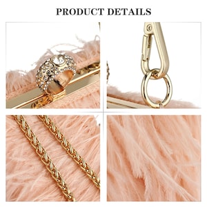 Ostrich Feather Bag, Wedding Bag, Bridal Purse, Bridesmaid Gift, Wedding Clutch Bag, Bridal Clutch Bag image 10
