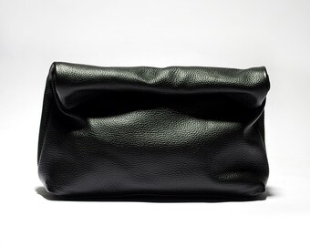 Genuine Leather Bag,  Clutch Bag, Foldover clutch bag,  Clutch bag for Women, Luxury Bag, Gift for Her