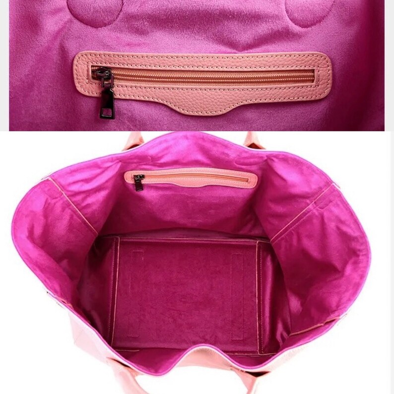 Oversized Leather Bag, Genuine Cowhide Leather bag, Ultra Soft Womens handbag, Vintage Style Leather bag, gift for her image 6