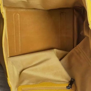 Oversized Leather Bag, Genuine Cowhide Leather bag, Ultra Soft Womens handbag, Vintage Style Leather bag, gift for her image 5