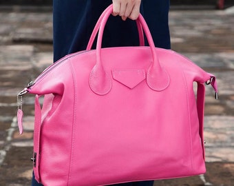 Oversized Leather Bag, Top Handle Bag, Ultra Soft Women’s handbag, Vintage Style Leather bag, gift for her