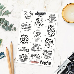 Adesivi versetti biblici, Bullet Journal Stickers, Planner Stickers, Scrapbook Sticker, Journal Stickers, Christian Stickers 1010