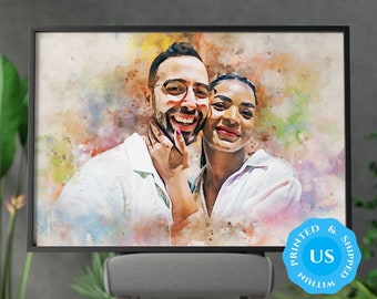 Custom Watercolor Portrait: Wedding, Anniversary, Engagement Gift