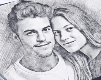 Custom Photo to Sketch Art: Personalized Portrait Drawing