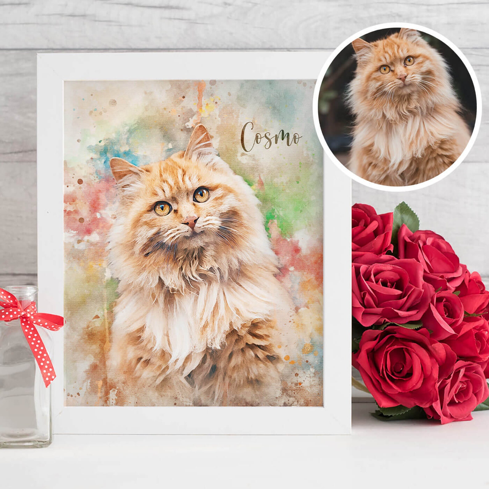 Dog Portrait Custom Painting Remembrance Pet Memorial Gift Etsy