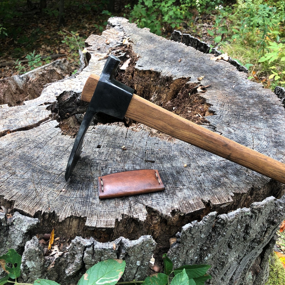 Step Adze Foot Adze With Hickory Handle & Leather Sheath - Etsy