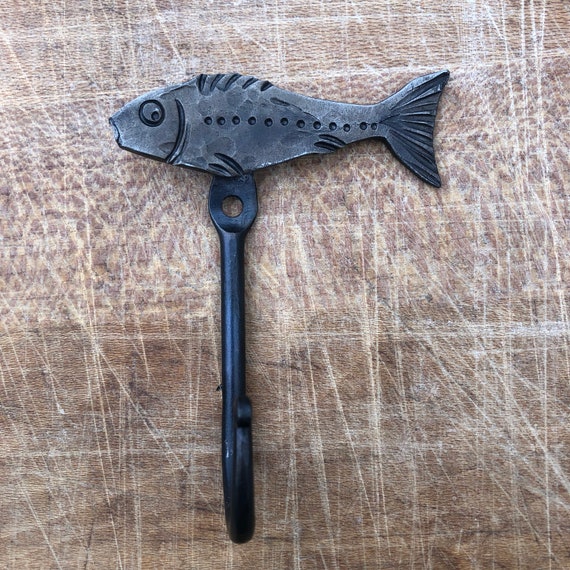 Handmade Fish Hook: Decorative Metal Wall Hook - Etsy Handmade Fish Hook: Decorative Metal Wall Hook - Etsy