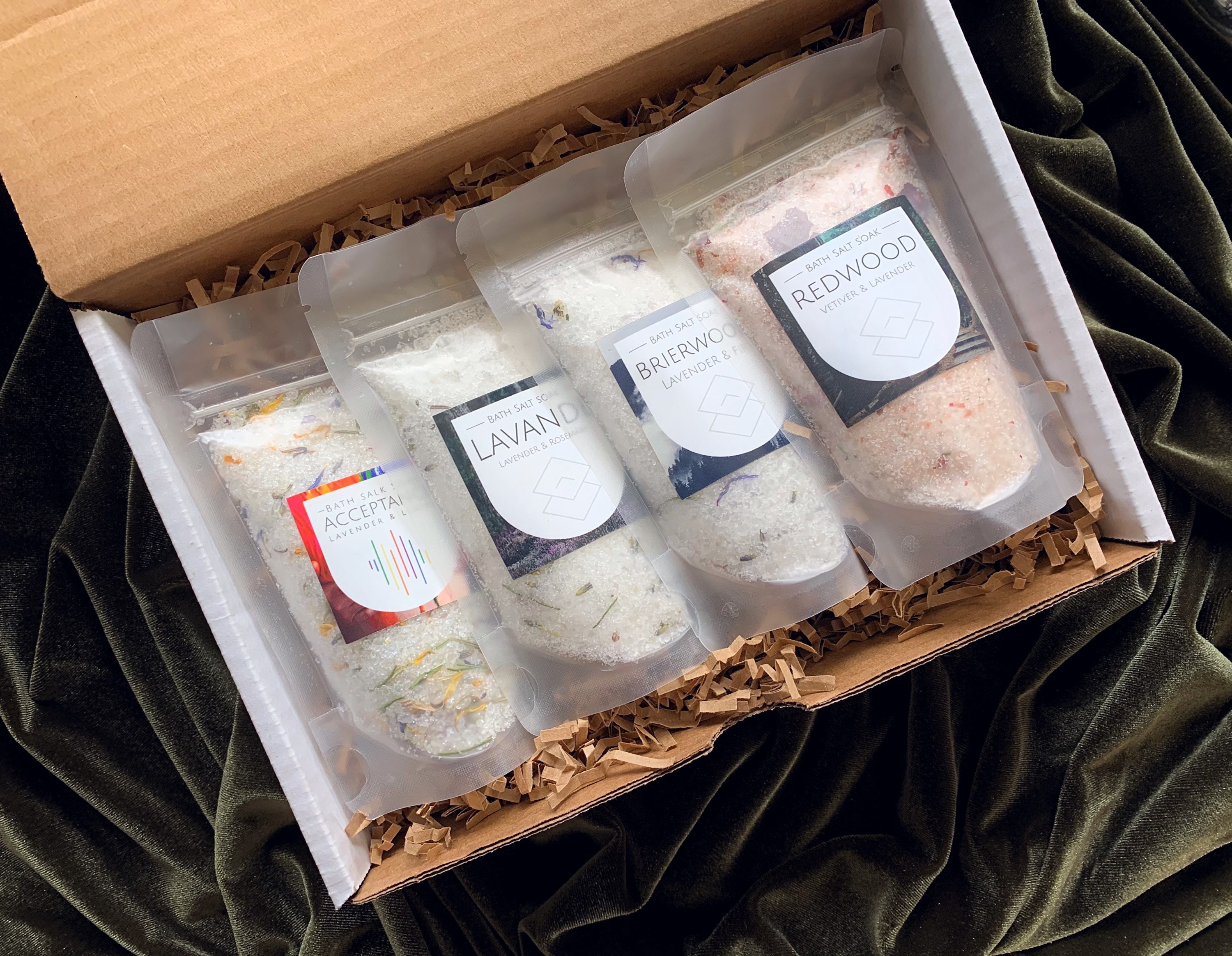 Set of Four 4oz Bath Soak Pouches Aromatherapy Bath Salts | Etsy