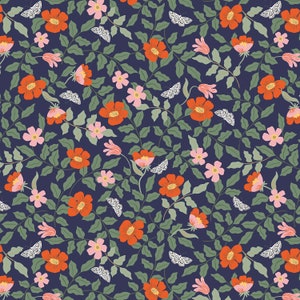 Fabric Sold by Half Yard Increments and Cut Continuously Rifle Paper Co for Cotton and Steel Strawberry Fields in Ivory Primrose