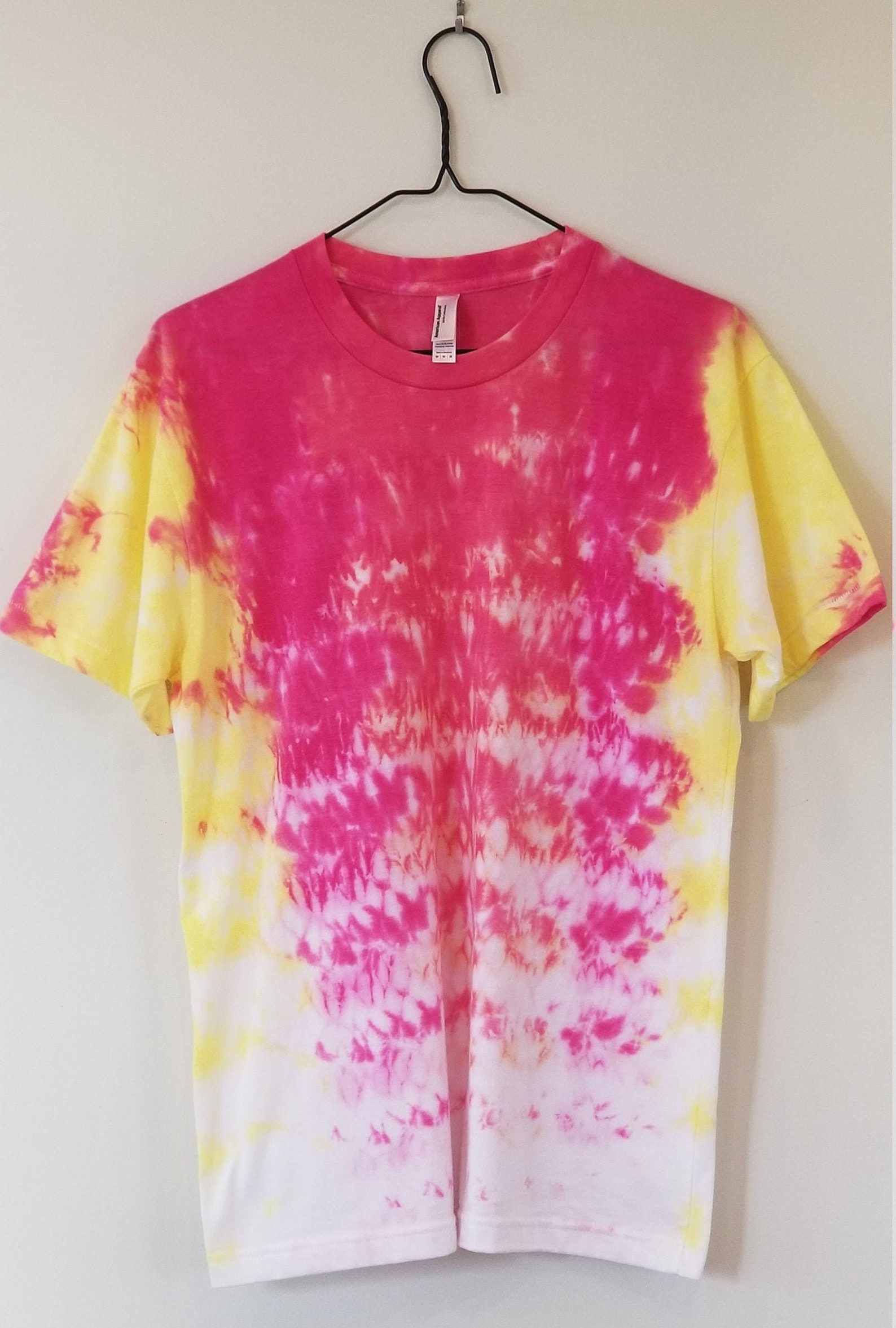 Tie Dyed Men's TShirt in Orange Yellow and Red Etsy