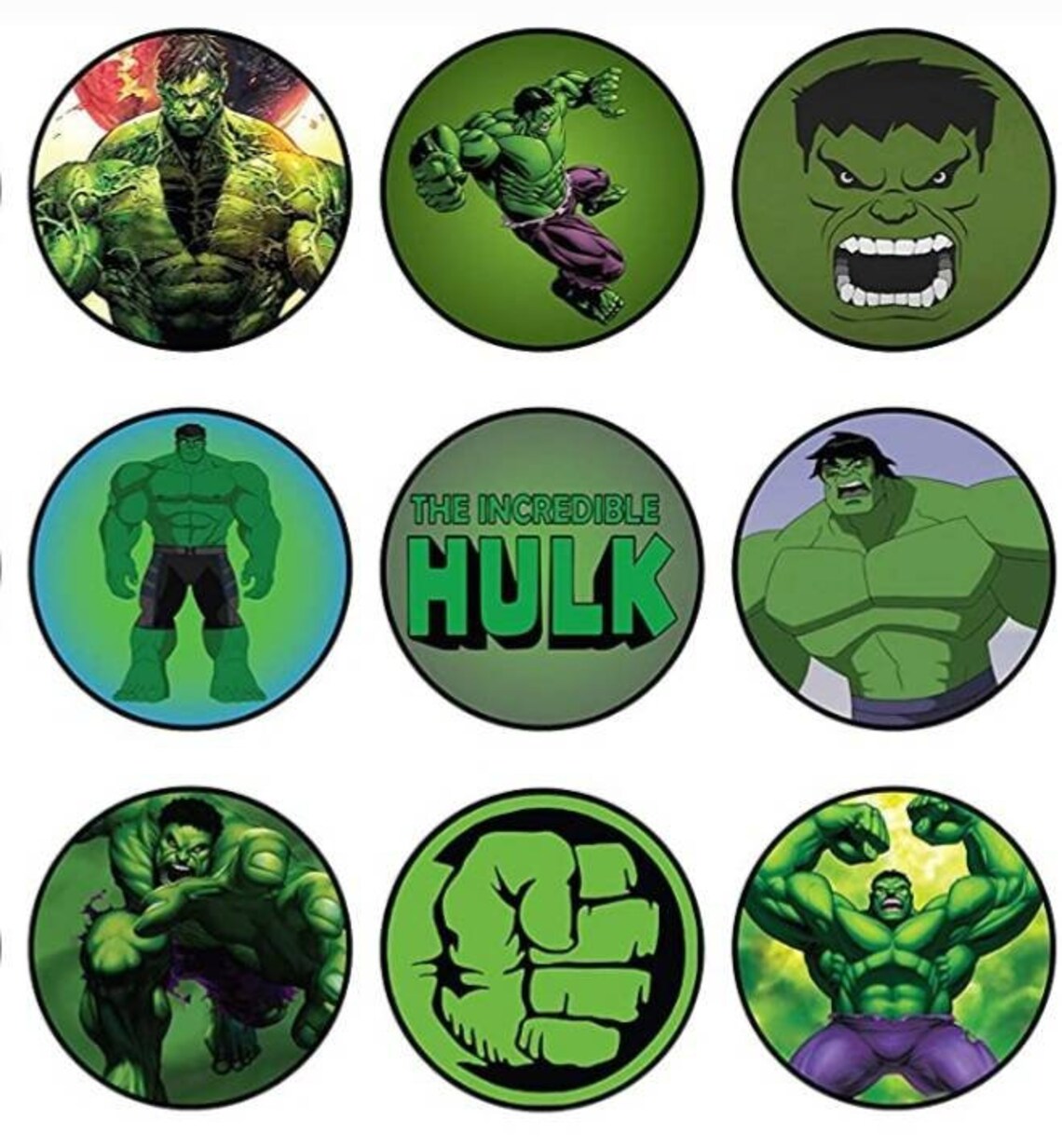 Hulk Cupcake Edible Cupcake Toppers Etsy