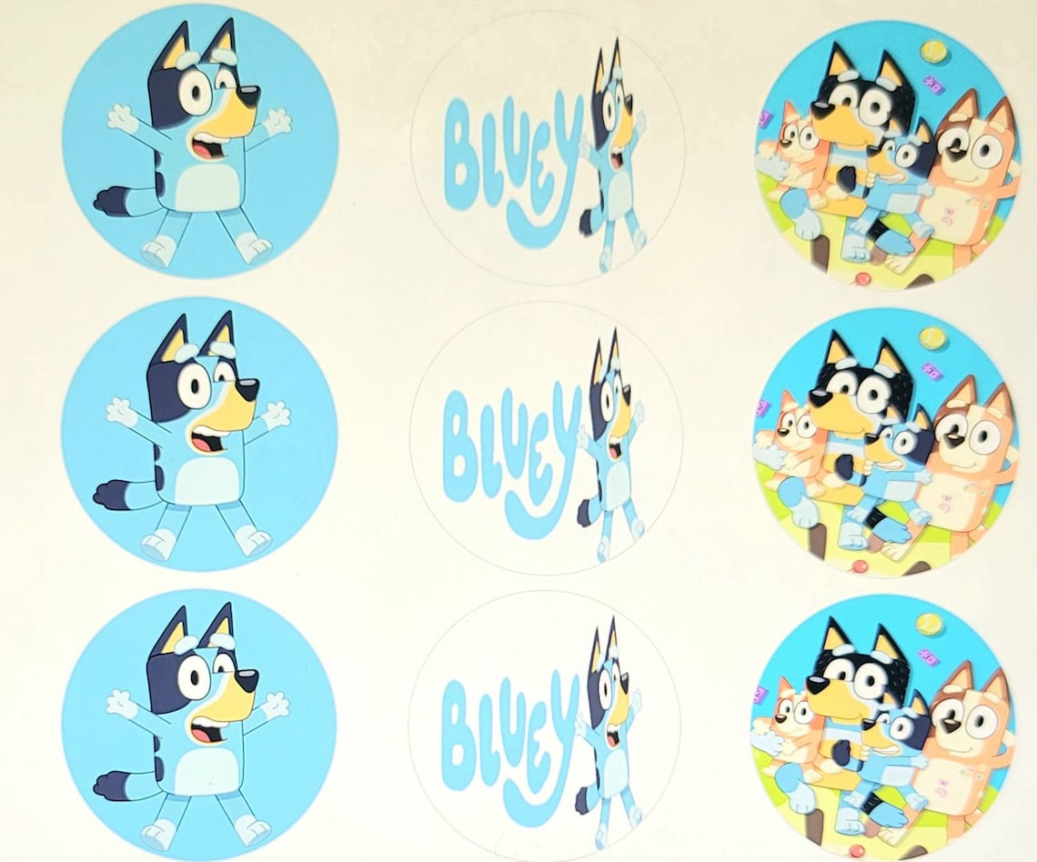 Bluey Edible Cupcake Toppers Etsy Ireland