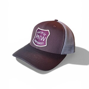 Gorra de camionero con parche de árbol del Pacífico Noroeste, fabricada en Estados Unidos