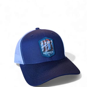 Sequoia National Park Trucker Hat - Embroidered Tree Patch Snapback