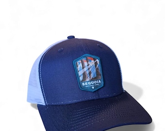 Sequoia National Park Trucker Hat - Embroidered Tree Patch Snapback
