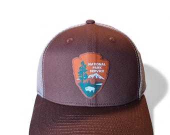 National Park Service Hat - Mesh Back Snapback Cap -  NPS Woven Patch