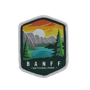 Banff National Park Embroidered Souvenir Patch - Canadian Rockies Adventure Travel Memento
