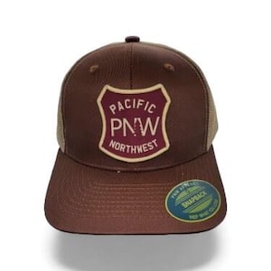 PNW Trucker Hat with Iconic Tree, Perfect for Nature Lovers